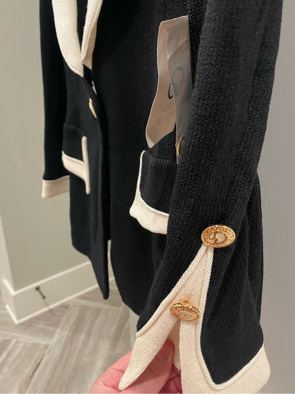 NWT 1990s St. John Collection by Marie Gray Wool Blend Blazer With Placket - Picture 3 of 12